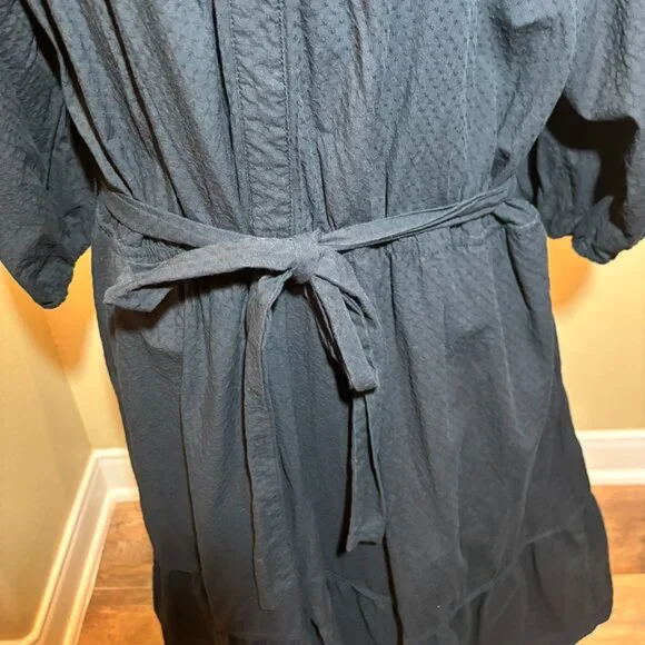 💖Draper James RSVP Black White Embroidery Lattern Sleeves Drop Waist Dress XXL - Picture 9 of 10